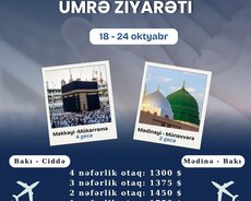 2026 Ümrə ziyarəti paketi